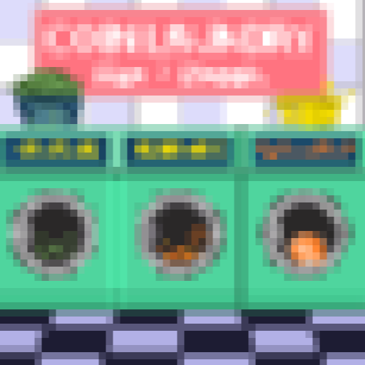 Coin laundry pixel art (X에서 보기)